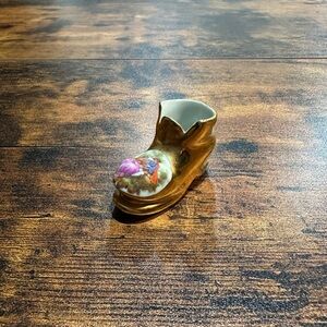 Limoges France Vintage Gold Boot